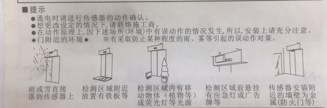 感應器感應範圍