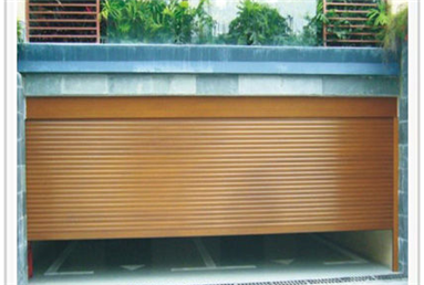 溪山仿真木電動車庫門工程